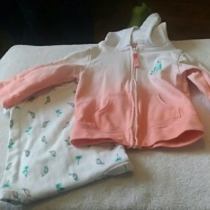 Hooded jacket and matching onesie